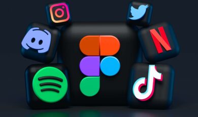 social media icons including netflix, spotify, instagram, discord, tiktok, twitter, figma